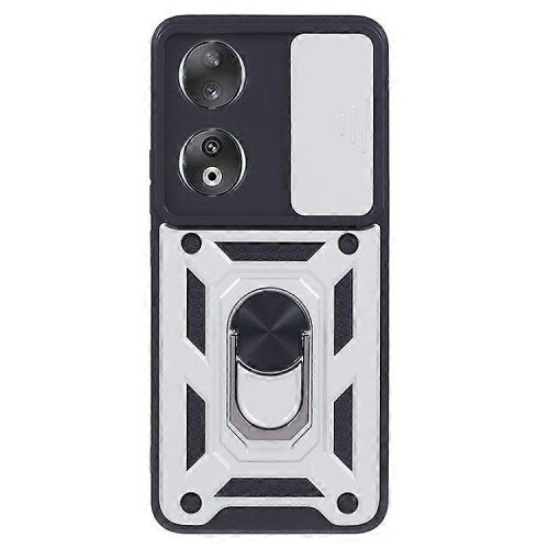 (Silver) Étui de protection d'objectif anti-rayures avec support intégré pour Honor 90