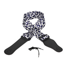 (C Style) Sangle de guitare réglable avec extrémités en cuir, coussinet d'épaule, multicolore