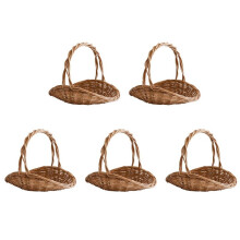 5X Picknickkorb Ostern Süßigkeitenkorb Hochzeit Blumenmädchenkörbe Fast-Food-Korb Gewebter Speisekammer-Organizer