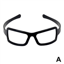 (Black) Lunettes de soleil mignonnes pour femmes, bandeau, monture de lunettes, serre-tête