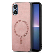 (Multicolor, Pink) Étui de téléphone MagSafe en cuir pour Sony Xperia 5 V