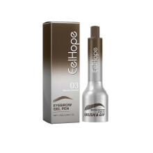 (03 Mocha Brown) Pinceau biseauté et stylo à sourcils Brow-Fection pour des traits de poils