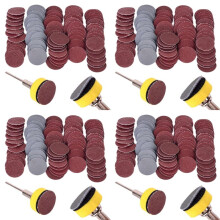 1 Inch 400 Pcs Sanding Discs Pad Kit Round Sandpaper Hook Loop Sander Backer