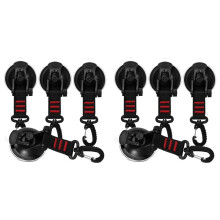 8Er-Pack Fenster-Saugnapfhaken, Drehbar, Sicherer, Robuster Saugnapf für Glas, Auto, Camping, Van, Badezimmer