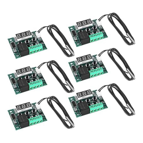 12x W1209  12 V LED Digital Thermostat Temperature Controller,-50-110C Temp Control  Board with Sensor Probe 1