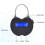 4X   Lock LCD Display  Lock USB Rechargeable Temporary Timer Padlock Travel Electronic Timer Black 3
