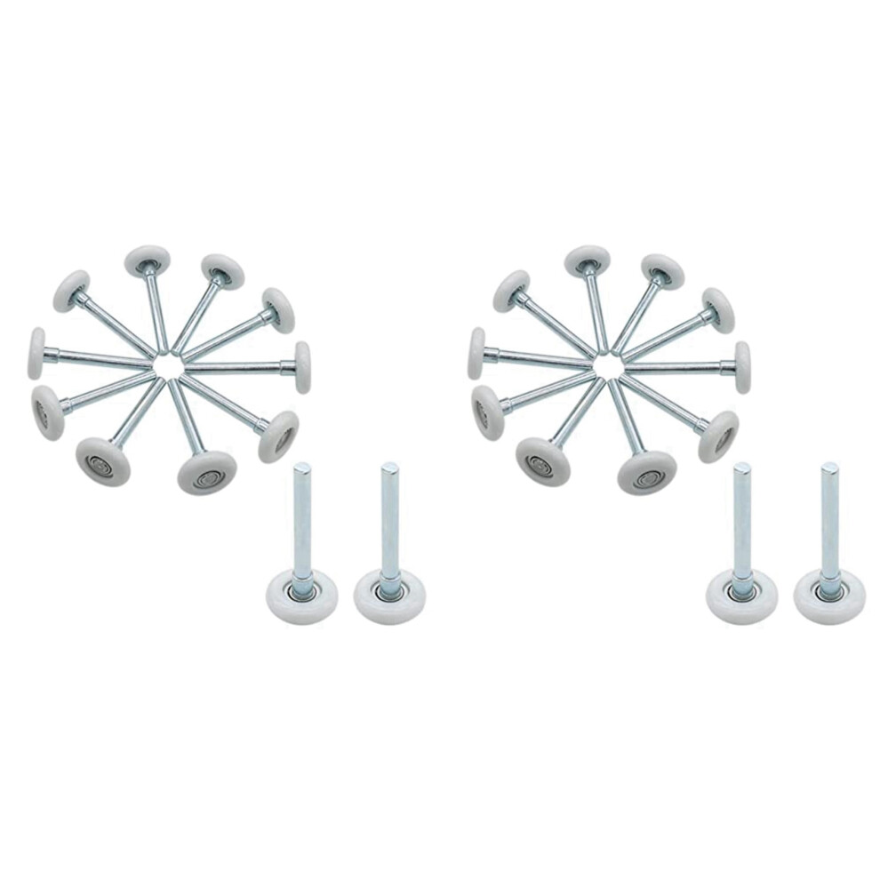 24 Pcs 1.8Inch Nylon Garage Door Roller 4Inch Stem, Quiet Garage Door Wheels For Garage Door Track Replacement 6031861904750