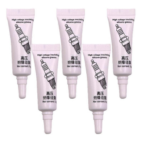 (5pcs) Auto Spark Plug Insulating Grease, High Voltage Electrical Insulation Silicone, Low Temp Corrosion Resistant