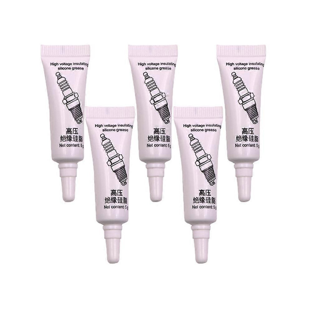 (5Pcs) Auto Spark Plug Insulating Grease, High Voltage Electrical Insulation Silicone, Low Temp Corrosion Resistant 8582692315867
