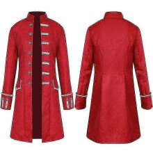 (red coat, 4XL) Chaqueta de frac steampunk, traje gótico victoriano