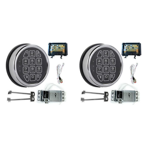 2X Lock Replacement Chrome Digital Keypad Electronic Lock