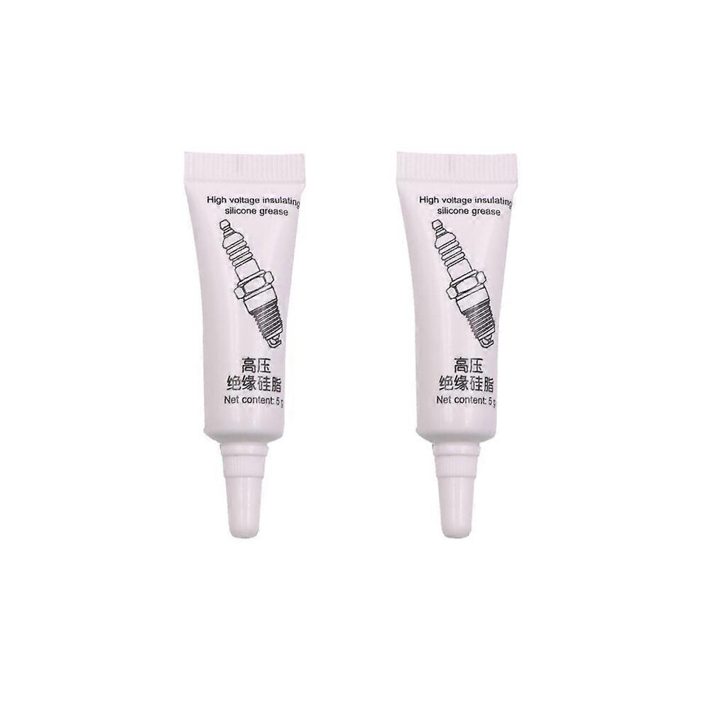 (2Pcs) Auto Spark Plug Insulating Grease, High Voltage Electrical Insulation Silicone, Low Temp Corrosion Resistant 8582692315836