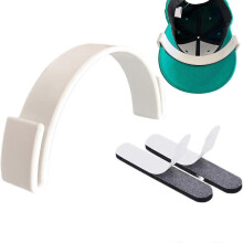 (1Pack White) Outil de pliage de bord de chapeau avec ruban réducteur de taille pour casquettes