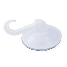 Waterproof Suction Cup Hooks for Bathroom and Kitchen, NoDrill Double Hooks Set of 4 White