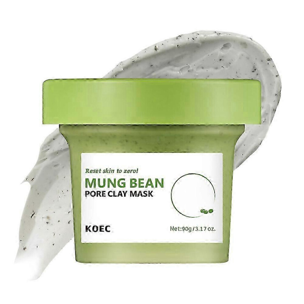 (Mud film) Mung Bean Pore Trio: Cleansing Oil, Foam & Clay Mask for Blackheads & Sensitive Skin