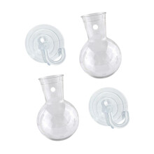 2 or 4 Pack Window Propagation Station with Suction Cups, Clear Hanging Vases for Root Observation