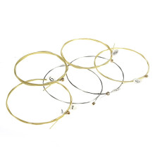 Brass Acoustic Guitar Strings Set with Durable Steel Core, Clear Tone Sustain and Bright Sound Performance