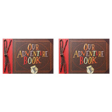 2X Scrapbook Photo Album,Our Adventure Book Scrapbook,for Anniversary, Wedding, Travelling, (Adventure Book)