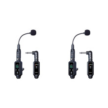 2X Sistema de Micrófono Inalámbrico UHF para Saxofón, Instrumentos de Pinza, Micrófono de Radio Profesional para Presentaciones en Escena B