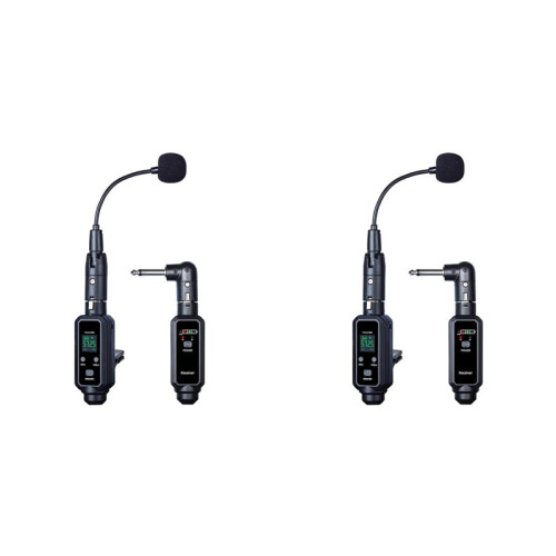 2X UHF Wireless Saxophone Microphone System Clip- Instruments Professional Radio Microphone for Stage Performance B