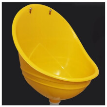 Waterless Wall Mounted Plastic Urinal with Hose for Garage, Camping and Outdoor Use, Durable Lightweight Build
