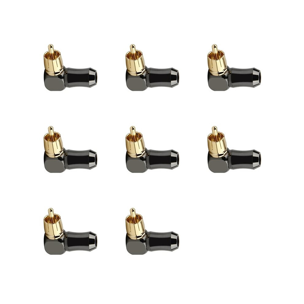 8Pcs Rca Connector Audio Plug Male 90 Degree Right Angle Elbow Speaker Terminal Conector For Soldering Video Cable 6032614893499
