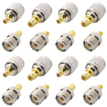 16 PCS / SET UHF SL16 PL259 SO239 to SMA Male Plug Female Jack RF Connector Test Converter