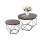 Industrial Coffee Table Set, Wood-Effect Top, Metal Frame 1
