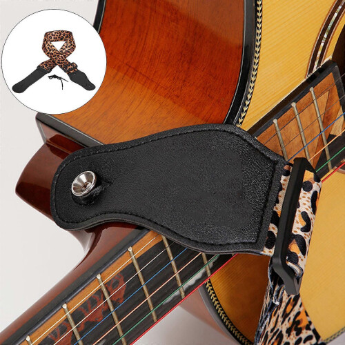 (E Style) Adjustable Guitar Strap with Leather Ends, Shoulder Pad, Multicolor 1