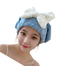 Soft Turban Hair Wrap Towel Lightweight Foldable-Gem Blue