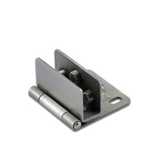 Silver Alloy Glass Door Clamp Hinge with Stable Lock, Corrosion‑Resistant Mirror Finish, Large Single Clip