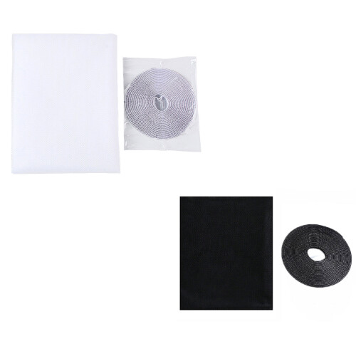 Removable Mesh Curtain Ventilation Window Screen Home DIY Set-C 1