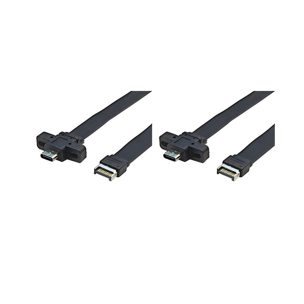 2X Connectors Usb 3.2 Front Panel Cable,Gen2x2 Baffle Cable Type-E To Chassis Type-C Front C Female 10G/20Gbps A 6032614810403