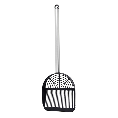 MultiPurpose Cats Litter Scoops Stainless Steel Handle-Black