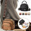 (Black) Retro Multi-Layer Zipper Crossbody Bag for Women 4