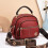 (Black) Retro Multi-Layer Zipper Crossbody Bag for Women 5