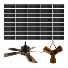 Paquete de 40 Filtros para Aspas de Ventilador de Techo - Almohadillas Purificadoras de Aire para Ventilador de Techo, Accesorios y Colector de Polvo