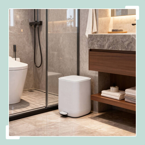 9L Square Pedal Bin - Soft-Close, Removable Bucket 2