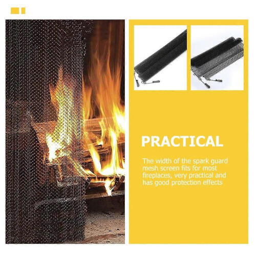 2pcs Fireplace Mesh Screen Panels with Handles 1
