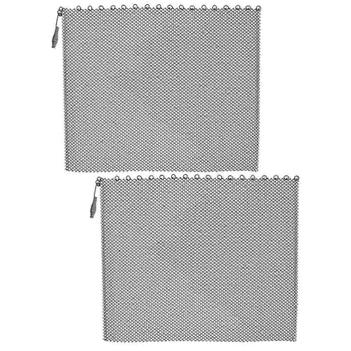 2pcs Fireplace Mesh Screen Panels with Handles 2