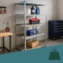 Heavy-Duty Steel Storage Shelf, Adjustable, 180x100x60 cm