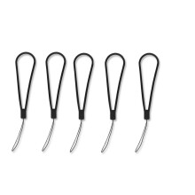 5er-Pack Gurte für Mobiltelefone, USB-Geräte und Schlüsselanhänger Black