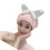 Absorbent Microfiber Bath Hat Elastic Closure-Sakura Powder 1
