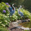 Gartenreiher-Dekorfiguren, 2er-Set Eisenstatuen 2