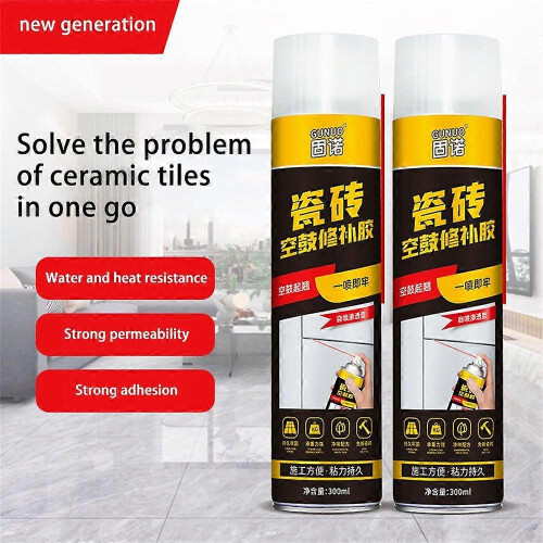 (2pcs) 1-3Pcs Forubom Tile Drum Repair Adhesive, Strong Ceramic Tile Empty Drum Agent 1