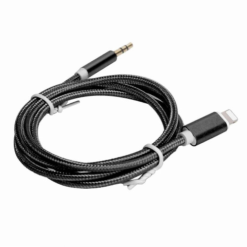 (Black) AUX Cord for iPhone 12, 3.5mm Nylon Braided Adapter Cable 2