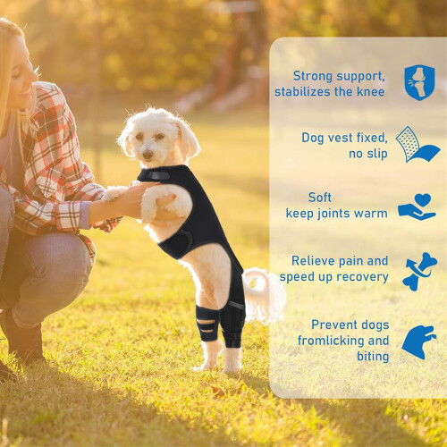 Breathable Canine Knee Brace Protective Leg Guard Adjustable-L 2