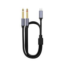 Type-C auf Dual 6,35mm Audio Kabel - Verbinden Sie Ihre Geräte mit Leichtigkeit  2 m