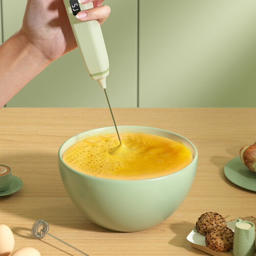 USB Rechargeable Electric Whisk 3 Speed Adjustable Milk-White 1