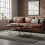 Industrial Coffee Table Set, Wood-Effect Top, Metal Frame 2